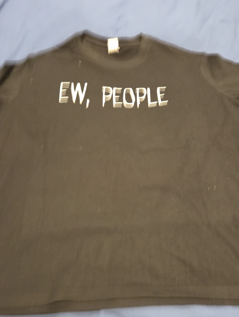 Black Men's Graphic Tee - "EW, PEOPLE"